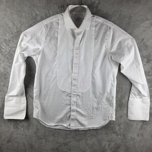 Peter Manning Shirt Mens Size 4X White Long Sleeve Button Down Collared Casual